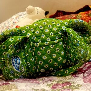 Vintage 2000s apple green Vera Bradley mini duffle